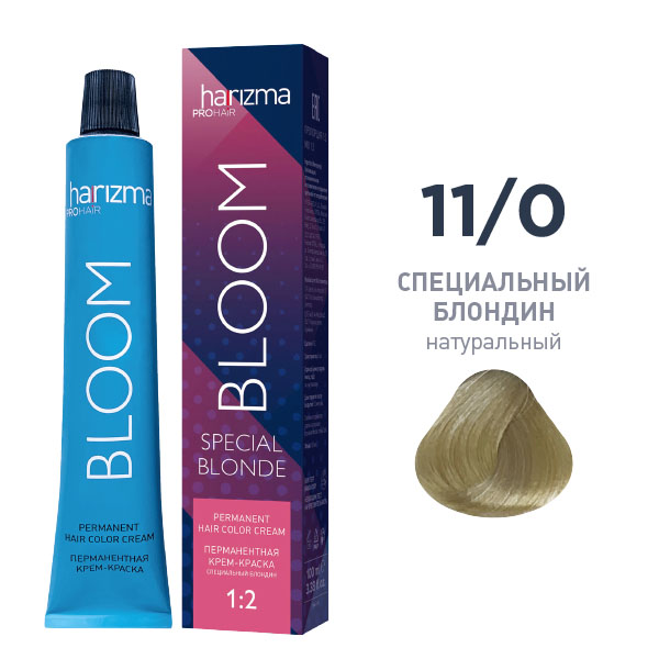 Крем-краска для волос Harizma Bloom 11/0, специальный блондин — натуральный, 100 мл (h31100)
