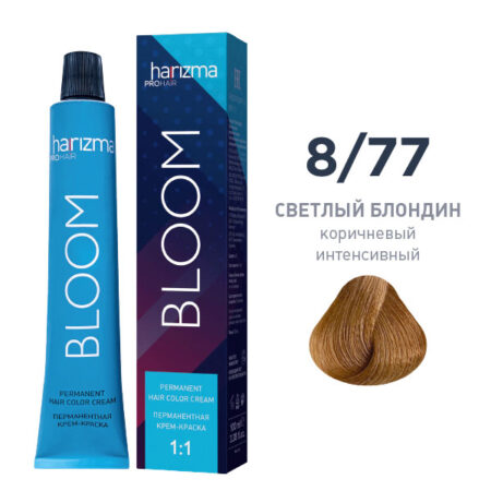Крем-краска для волос Harizma Bloom 8/71, светлый блондин - коричнево-пепельный, 100 мл (h30871)