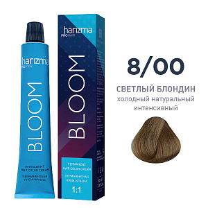 Крем-краска для волос Harizma Bloom 8/00, светлый блондин — холодный натуральный интенсивный, 100 мл (h30801)