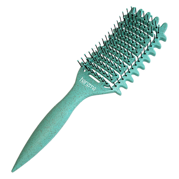 Щетка массажная Harizma Nylon, 9 рядов, розовая (h10687-06)