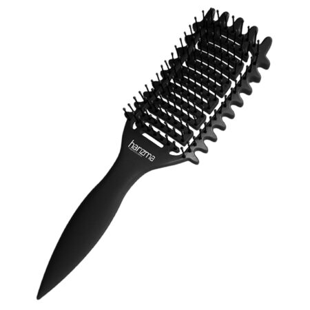 Щетка массажная Harizma Nylon, 9 рядов, розовая (h10687-06)