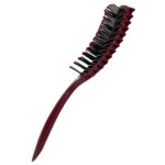 Щетка массажная Harizma Nylon, 9 рядов, бордовая (h10686-33)