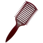 Щетка массажная Harizma Nylon, 9 рядов, бордовая (h10686-33) 2